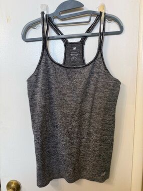 New Balance Grey Racerback Athletic Tank Top Large